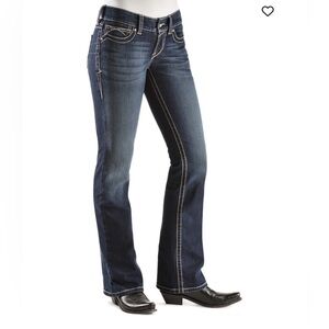 Ariat R.E.A.L. Spitfire Bootcut Riding Jeans Women’s 30L Dark Blue Long Western